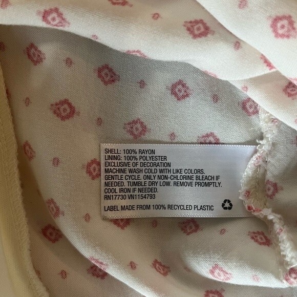 Knox Rose Midi Knee Length Boho Dress Cream Red Paisley Medium - Picture 6 of 8